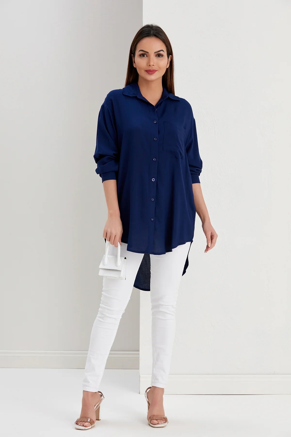 OVERSIZE SHIRT IN NAVY
