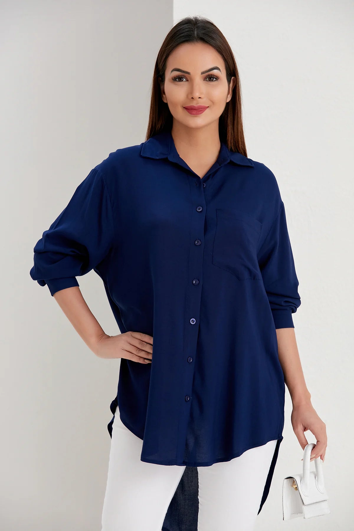 OVERSIZE SHIRT IN NAVY
