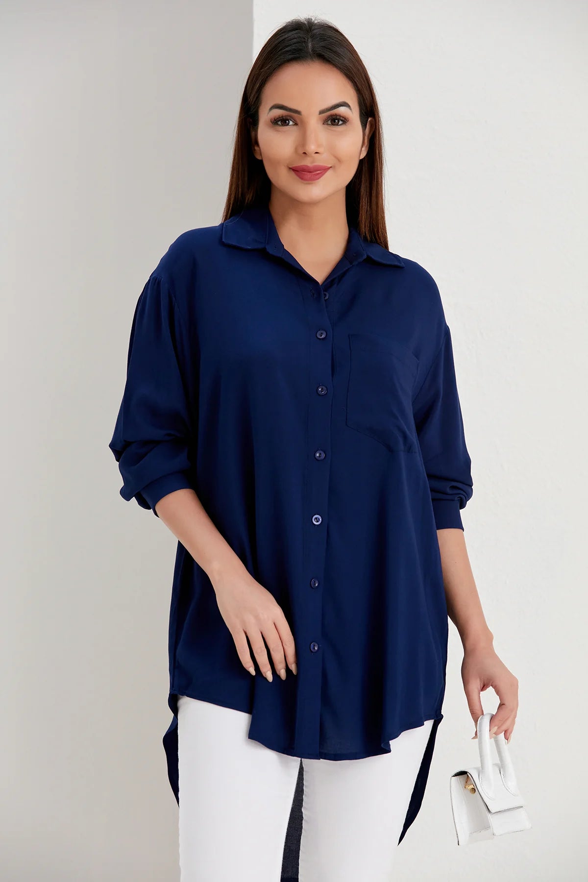 OVERSIZE SHIRT IN NAVY